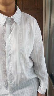 LONG SHIRT (Baroque Skull Stripes print)