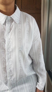 LONG SHIRT (Baroque Skull Stripes print)