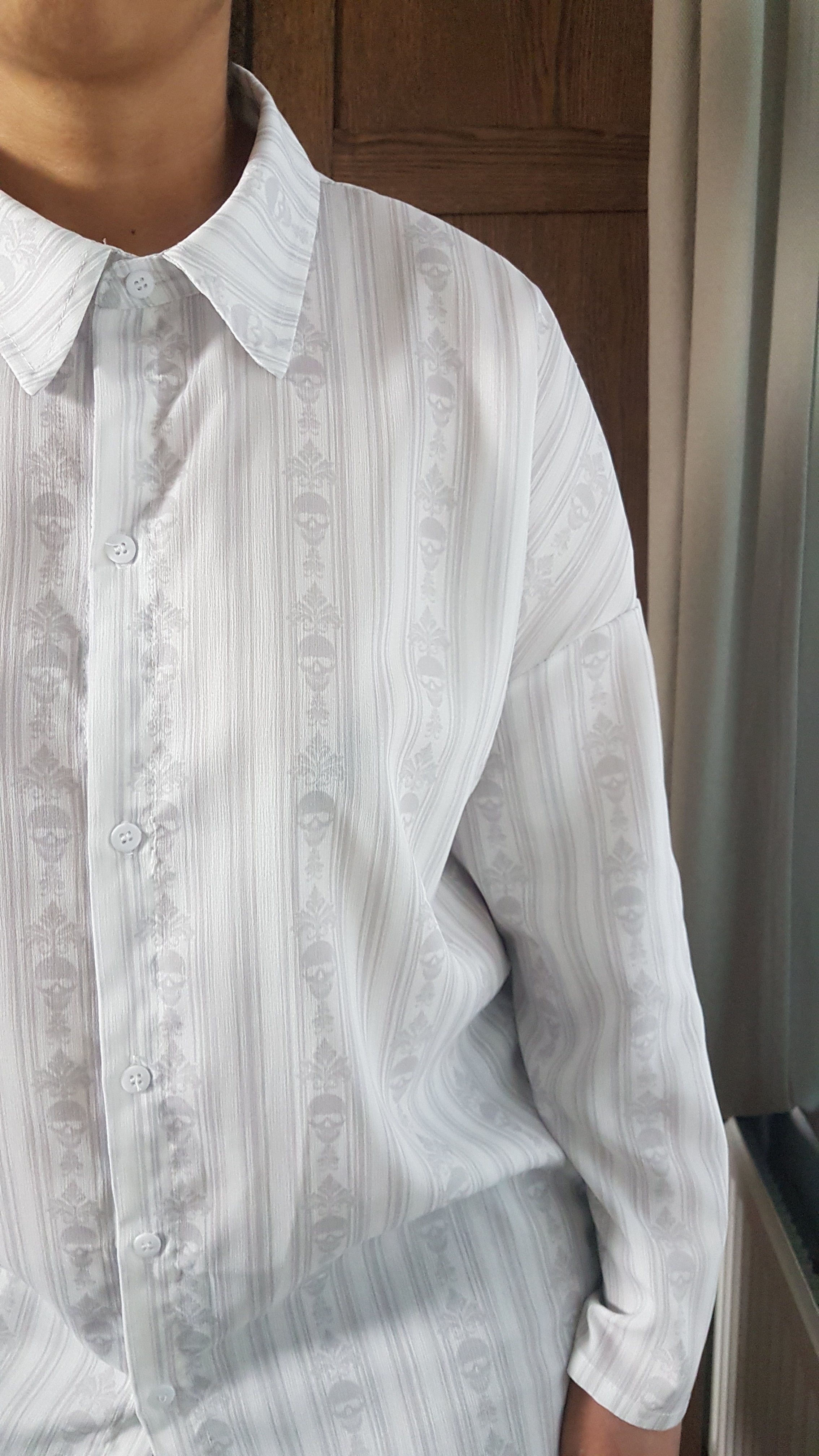 LONG SHIRT (Baroque Skull Stripes print)