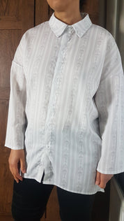 LONG SHIRT (Baroque Skull Stripes print)