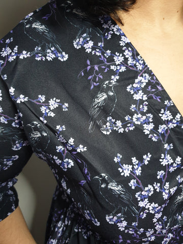 WRAP MIDI-DRESSES BUNDLE  (Ravens & Blossoms)