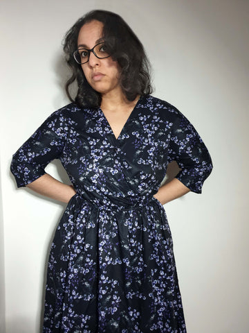 WRAP MIDI-DRESSES BUNDLE  (Ravens & Blossoms)