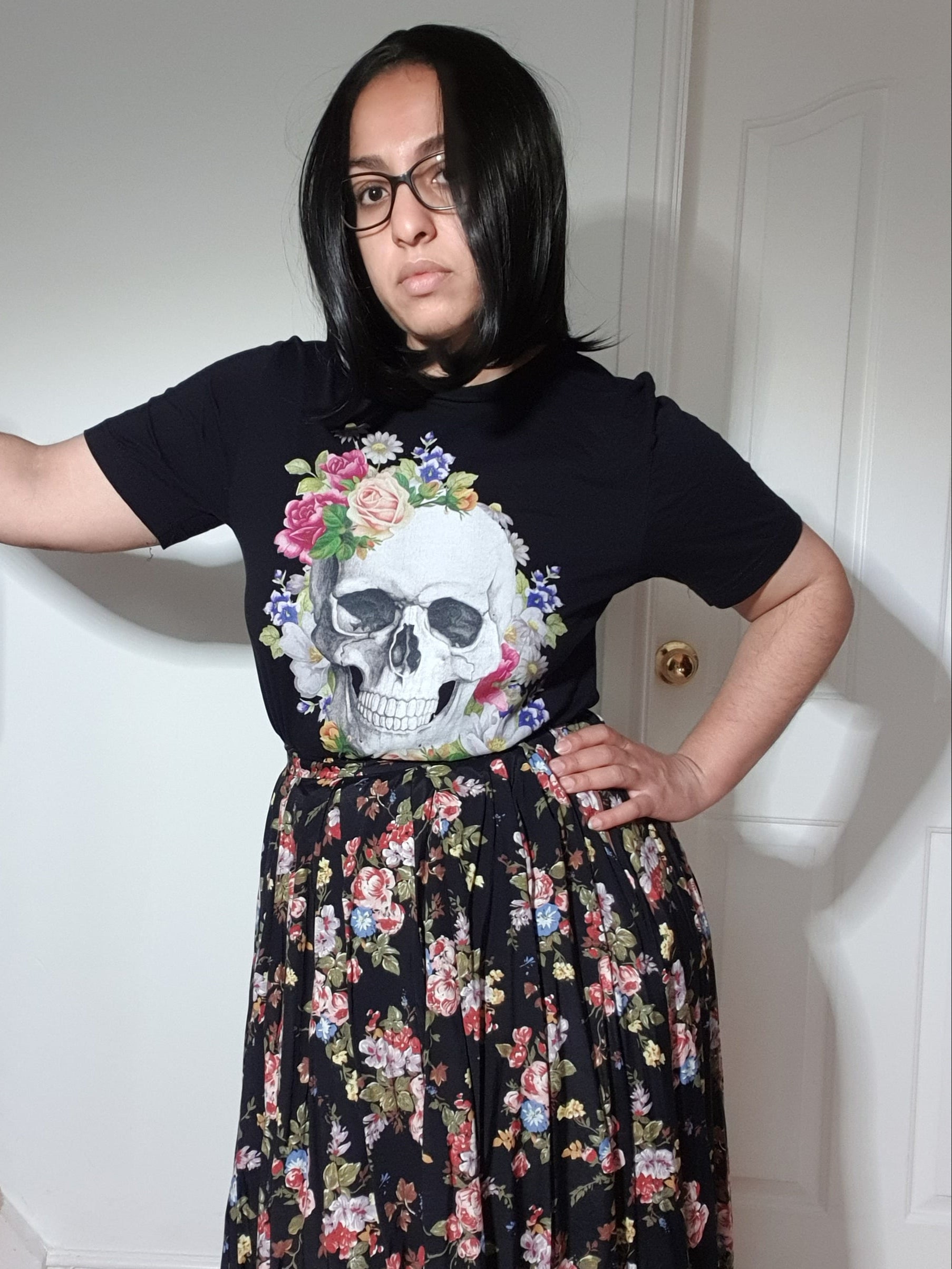 FLORAL SKULL t-shirt