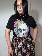 FLORAL SKULL TSHIRT