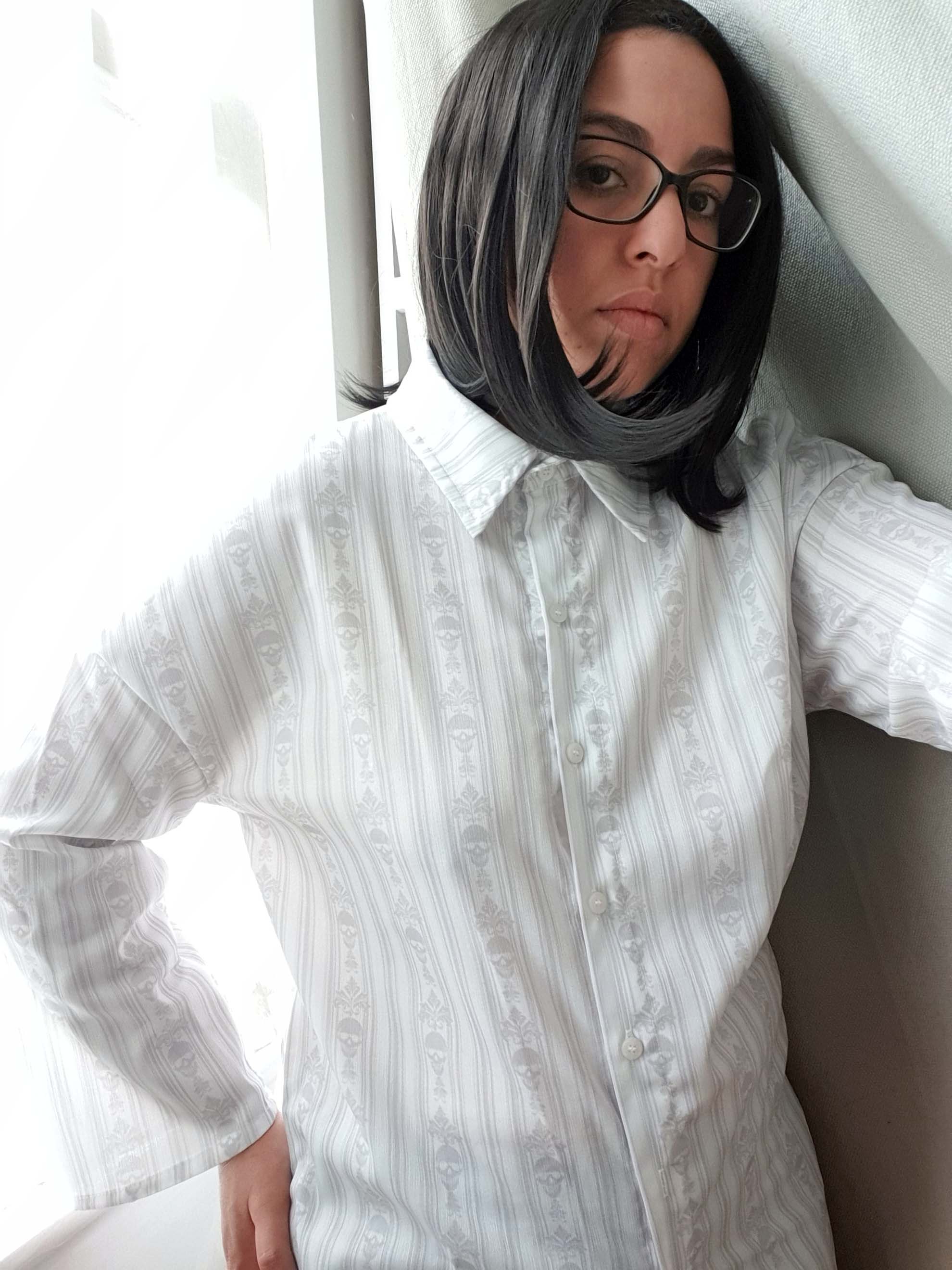 LONG SHIRT (Baroque Skull Stripes print)