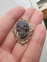 GOTHIC ORNATE RAINBOW SKULL NECKLACE