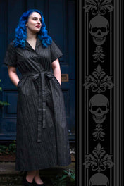 MAXI SHIRTDRESS (Baroque Skulls print)