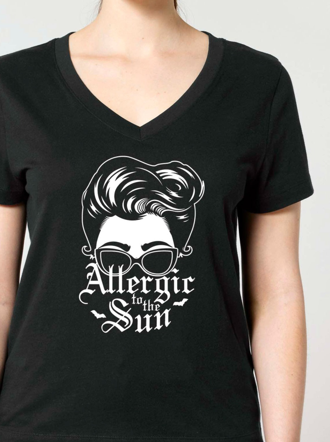 (V-NECK) ALLERGIC TO THE SUN t-shirt