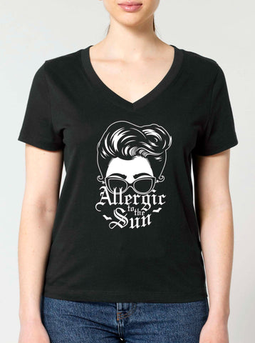 (V-NECK) ALLERGIC TO THE SUN t-shirt