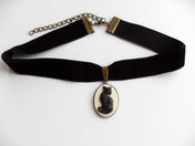 CAT CAMEO CHOKER | THEBLACKWARDROBE.COM.