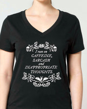 (V-NECK) CAFFEINE THOUGHTS t-shirt
