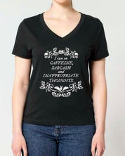 (V-NECK) CAFFEINE THOUGHTS t-shirt