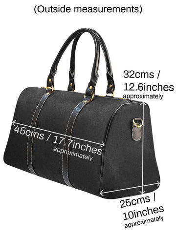 BLACK HOLDALL DUFFLE BAG (spiderweb print)