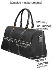 BLACK HOLDALL BAG (Ravens & Blossoms print)