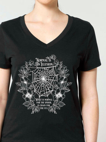 (V-NECK) NORMAL IS AN ILLUSION t-shirt