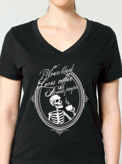 (V-NECK) WEARS BLACK, LOVES COFFEE, AVOIDS PEOPLE t-shirt