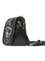 BLACK CROSSBODY SADDLE BAG | THEBLACKWARDROBE.COM.