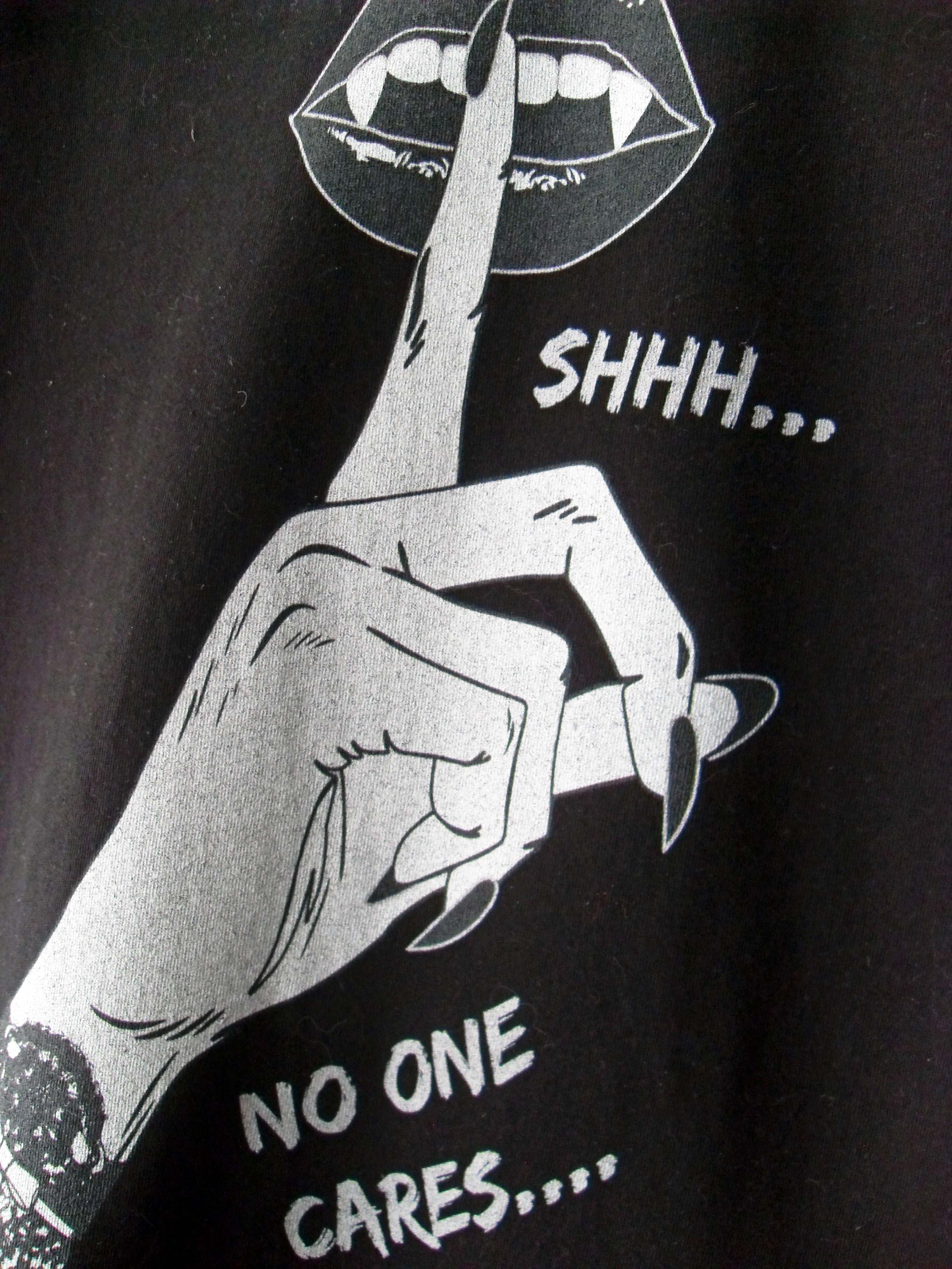 (V-NECK) SHHH...NO ONE CARES t-shirt