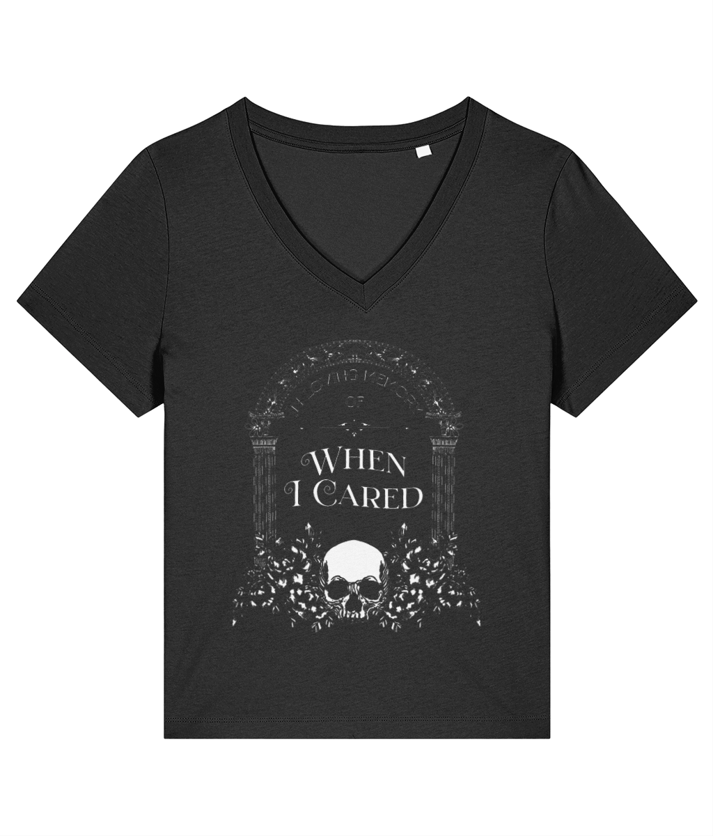 (V-NECK) IN MEMORY OF WHEN I CARED t-shirt