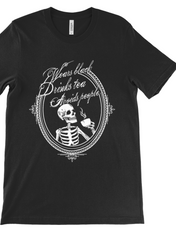 WEARS BLACK, LOVES COFFEE, AVOIDS PEOPLE  - Victorian Goth skull t-shirt | THEBLACKWARDROBE.COM.