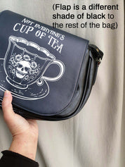 BLACK CROSSBODY SADDLE BAG