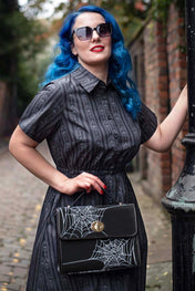 BLACK CROSSBODY FLAP BAG
