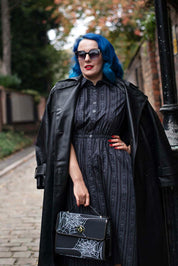 BLACK CROSSBODY FLAP BAG