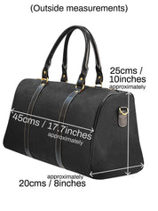 BLACK HOLDALL DUFFLE BAG (spiderweb print)
