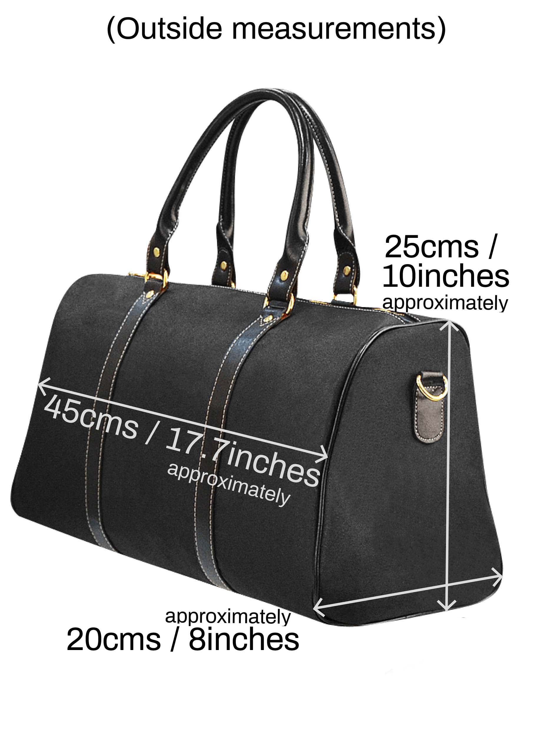 BLACK HOLDALL BAG (Ravens & Blossoms print)