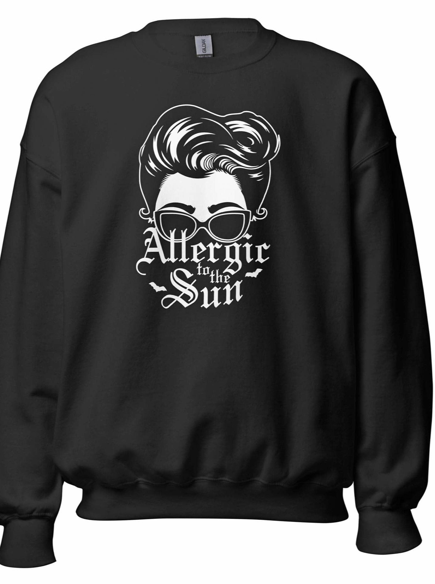ALLERGIC TO THE SUN sweatshirt | THEBLACKWARDROBE.COM.
