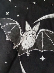 BAT AND MOON - creepy cute celestial vintage graphic t-shirt | THEBLACKWARDROBE.COM.