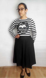 ALLERGIC TO THE SUN STRIPED DRESS - handmade to order | THEBLACKWARDROBE.COM.