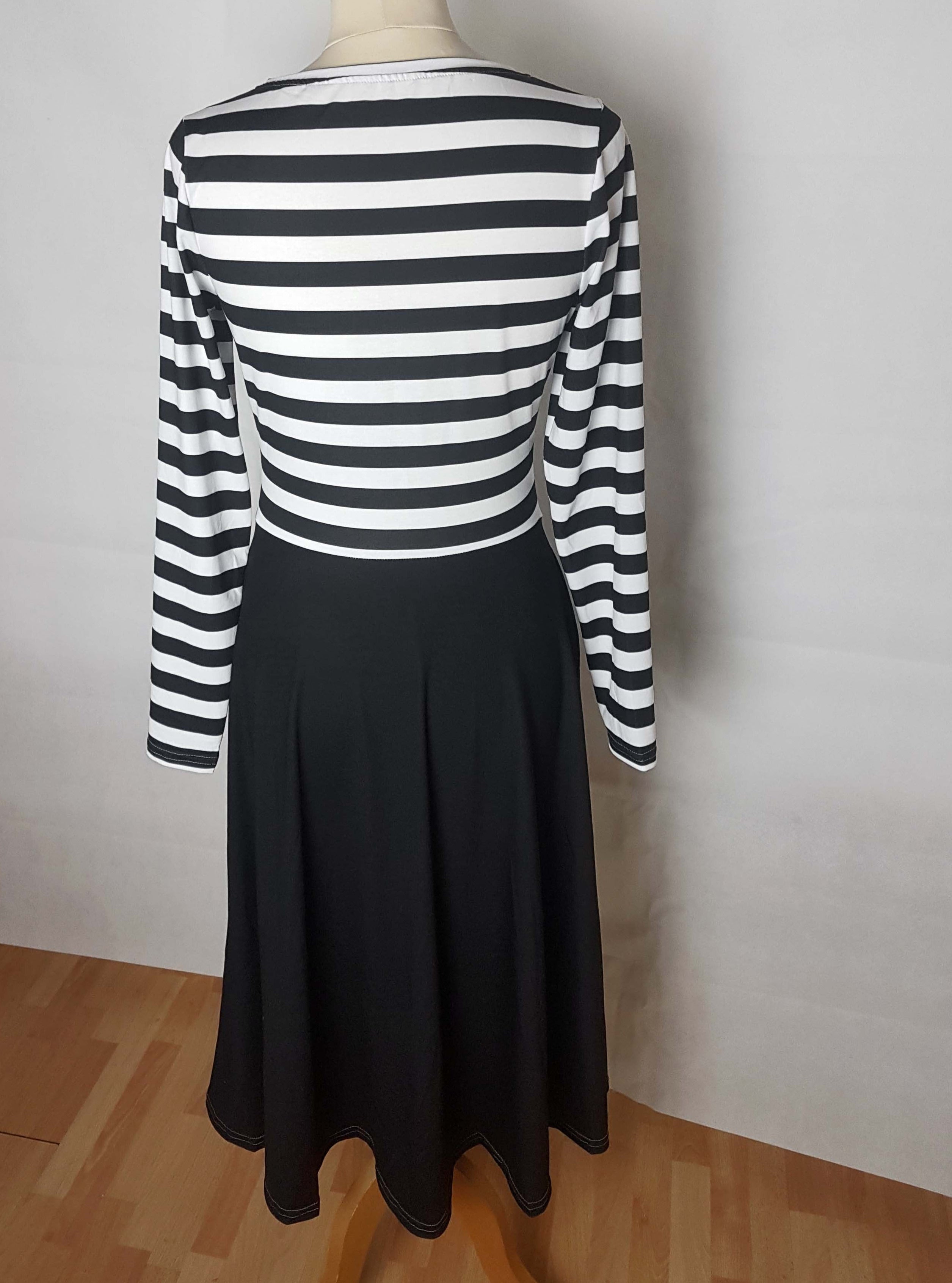 ALLERGIC TO THE SUN STRIPED DRESS - handmade to order | THEBLACKWARDROBE.COM.