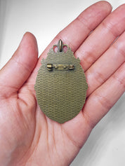 LADY SKULL SKELETON CAMEO BROOCH | THEBLACKWARDROBE.COM.