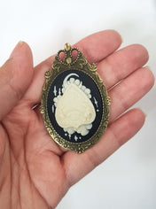 OUIJA PLANCHETTE CAMEO BROOCH | THEBLACKWARDROBE.COM.