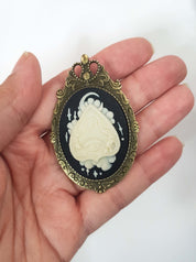 OUIJA PLANCHETTE CAMEO BROOCH | THEBLACKWARDROBE.COM.