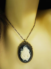 OUIJA PLANCHETTE CAMEO NECKLACE | THEBLACKWARDROBE.COM.