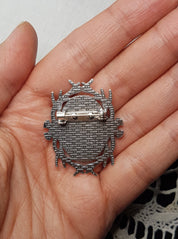 GOTHIC RAVEN CAMEO MINI-BROOCH | THEBLACKWARDROBE.COM.