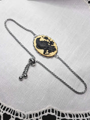 RAVEN CAMEO BRACELET | THEBLACKWARDROBE.COM.