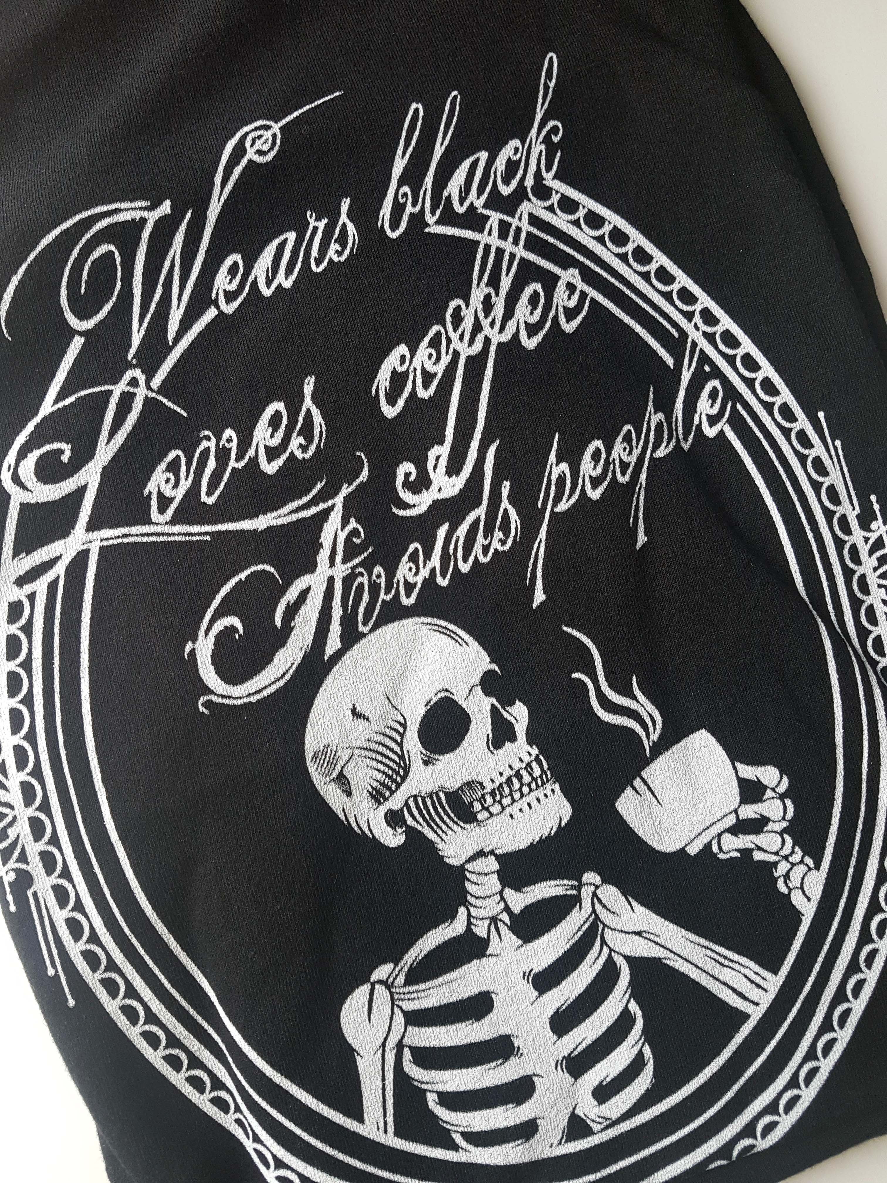 WEARS BLACK, LOVES COFFEE, AVOIDS PEOPLE sweatshirt | THEBLACKWARDROBE.COM.