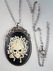 MEDUSA SKULL CAMEO NECKLACE | THEBLACKWARDROBE.COM.