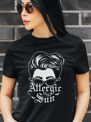 ALLERGIC TO THE SUN - retro Goth graphic t-shirt | THEBLACKWARDROBE.COM.