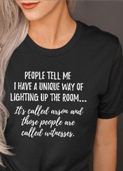 ARSON QUOTE - alternative dark humour t-shirt | THEBLACKWARDROBE.COM.