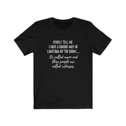 ARSON QUOTE - alternative dark humour t-shirt | THEBLACKWARDROBE.COM.