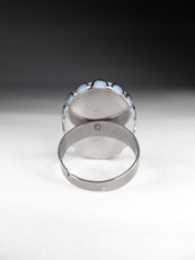 SILVER CAT CAMEO RING | THEBLACKWARDROBE.COM.