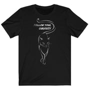 CURIOSITY CAT - Vintage graphic slogan t-shirt | THEBLACKWARDROBE.COM.