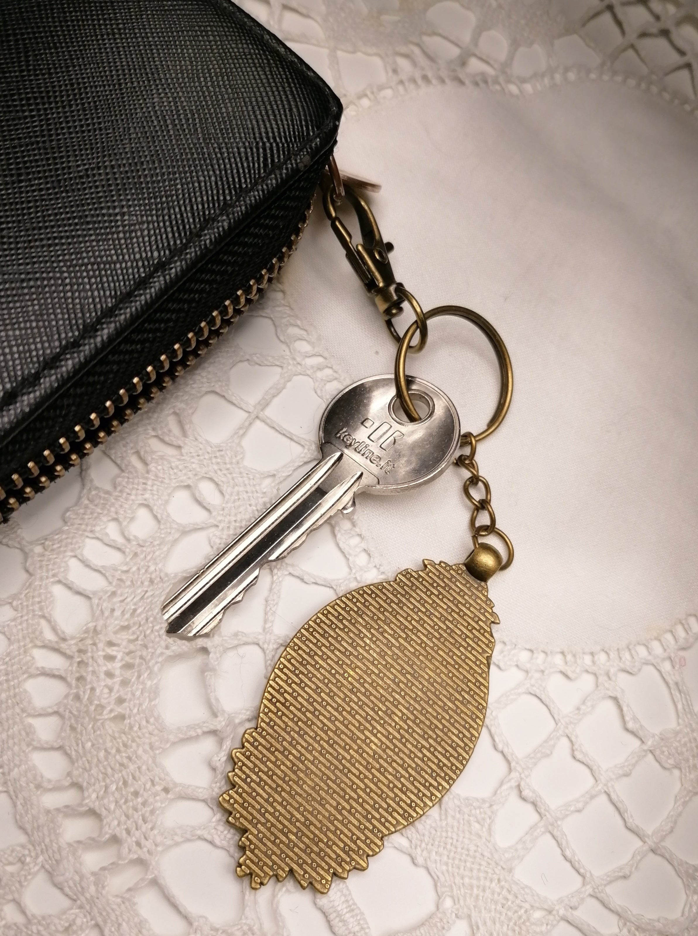 MALE SKULL CAMEO KEYRING | THEBLACKWARDROBE.COM.