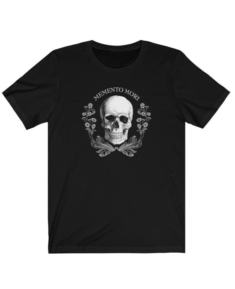 MEMENTO MORI SKULL - macabre Goth t-shirt | THEBLACKWARDROBE.COM.