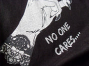 SHHH...NO ONE CARES - alternative Goth graphic t-shirt | THEBLACKWARDROBE.COM.