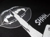 SHHH...NO ONE CARES - alternative Goth graphic t-shirt | THEBLACKWARDROBE.COM.